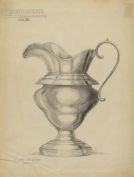 Framed Print : Silver Pitcher, c. 1936. Creator: John Garay Framed Print : Silver Pitcher, c. 1936. Creator: John Garay