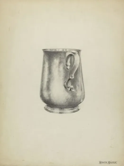 Framed Print : Silver Pitcher, c. 1939. Creator: Holger Hansen Framed Print : Silver Pitcher, c. 1939. Creator: Holger Hansen