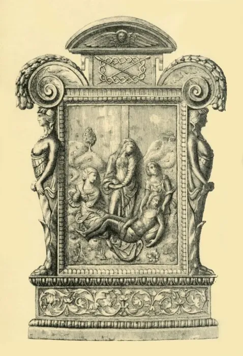 Framed Print : Silver plaque, 16th century?, (1881). Creator: D Jones Framed Print : Silver plaque, 16th century?, (1881). Creator: D Jones