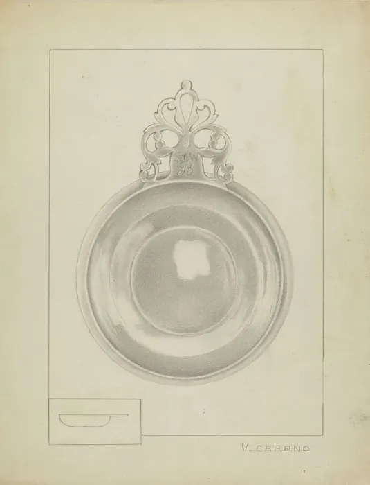 Framed Print : Silver Porringer, 1935 / 1942. Creator: Vincent Carano
