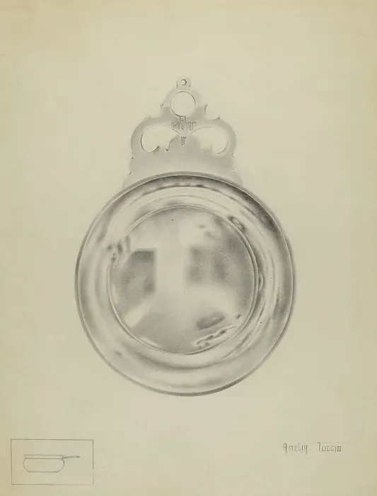 Framed Print : Silver Porringer, c. 1936. Creator: Amelia Tuccio Framed Print : Silver Porringer, c. 1936. Creator: Amelia Tuccio