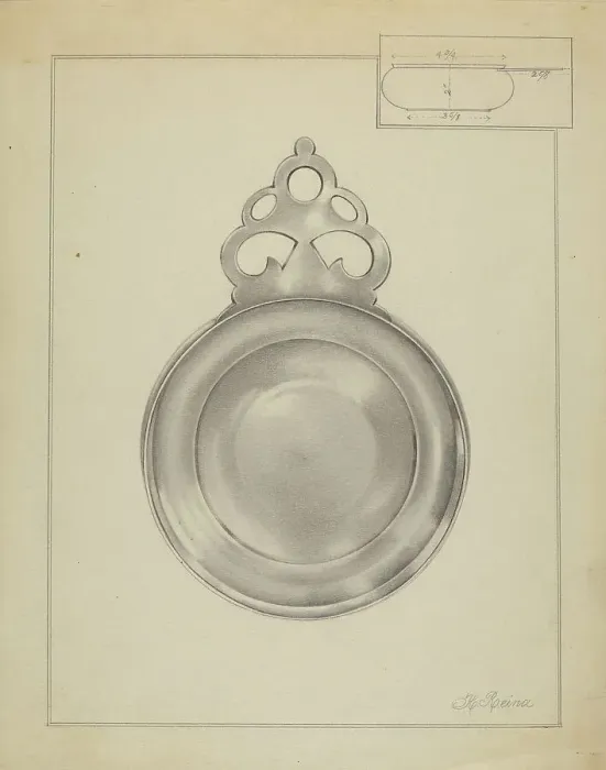 Framed Print : Silver Porringer, c. 1936. Creator: Horace Reina Framed Print : Silver Porringer, c. 1936. Creator: Horace Reina
