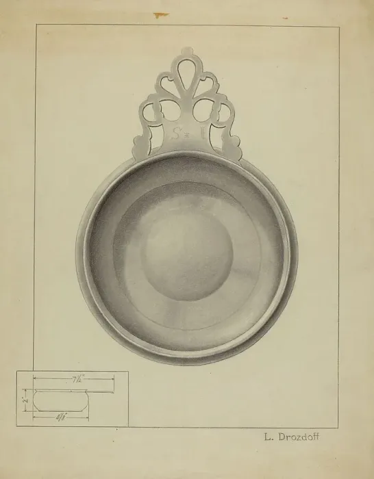 Framed Print : Silver Porringer, c. 1936. Creator: Leo Drozdoff Framed Print : Silver Porringer, c. 1936. Creator: Leo Drozdoff
