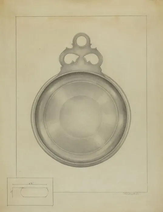Framed Print : Silver Porringer, c. 1936. Creator: Milton Grubstein Framed Print : Silver Porringer, c. 1936. Creator: Milton Grubstein