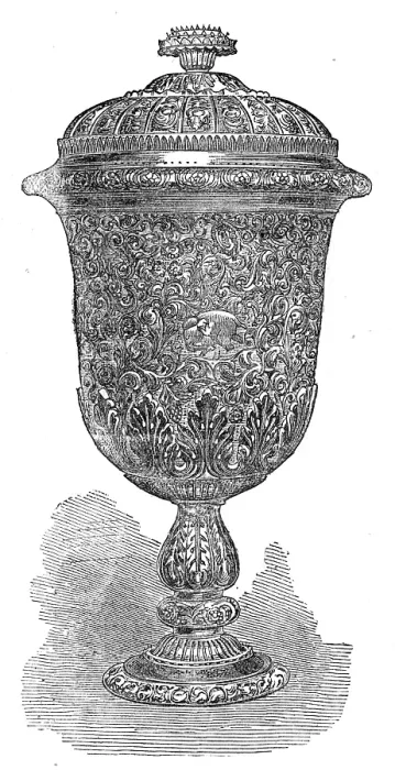 Framed Print : Silver prize cup for the East Indian Railway Volunteer Rifle Corps, 1873. Creator: Unknown Framed Print : Silver prize cup for the East Indian Railway Volunteer Rifle Corps, 1873. Creator: Unknown