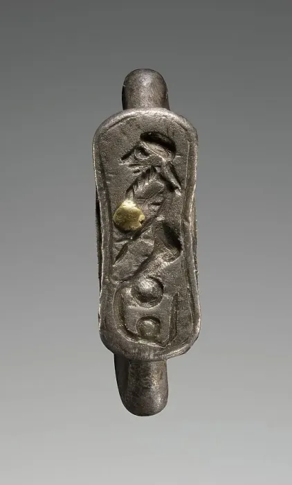 Framed Print : Silver Ring with Gold Stud in Bezel, about 550 BC. Creator: Unknown Framed Print : Silver Ring with Gold Stud in Bezel, about 550 BC. Creator: Unknown