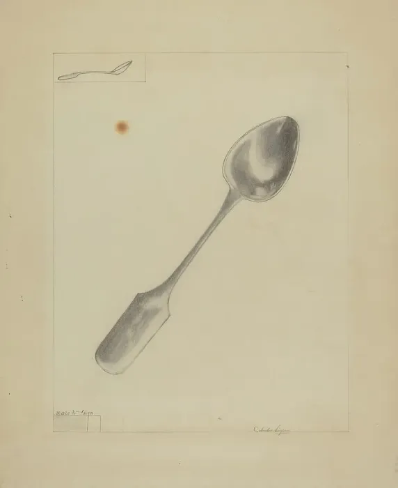 Framed Print : Silver Spoon, 1935 / 1942. Creator: Columbus Simpson Framed Print : Silver Spoon, 1935 / 1942. Creator: Columbus Simpson