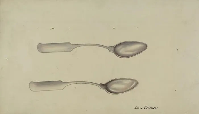 Framed Print : Silver Spoon, 1935 / 1942. Creator: Lon Cronk Framed Print : Silver Spoon, 1935 / 1942. Creator: Lon Cronk