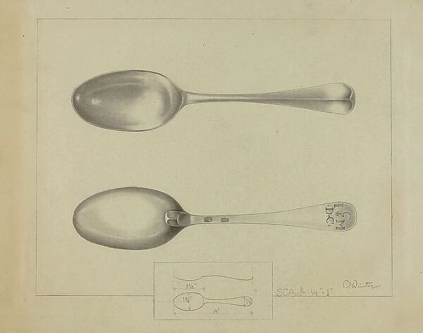 Silver Spoon, c. 1936. Creator: Charlotte Winter
