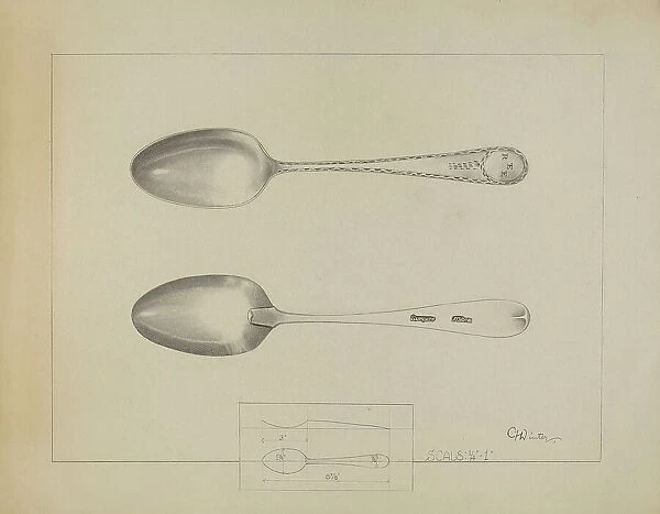 Silver Spoon, c. 1936. Creator: Charlotte Winter