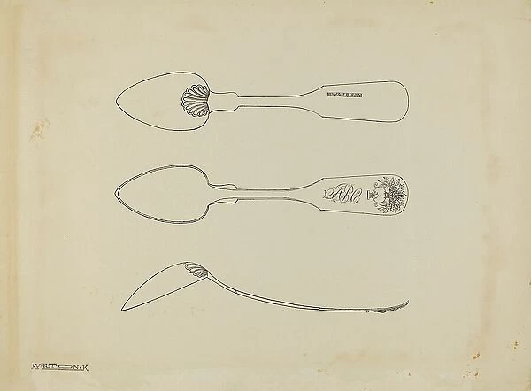 Silver Spoon, c. 1938. Creator: Kalamian Walton