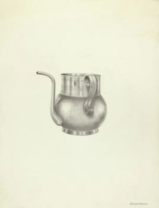 Framed Print : Silver Spout Cup, c. 1938. Creator: Holger Hansen Framed Print : Silver Spout Cup, c. 1938. Creator: Holger Hansen