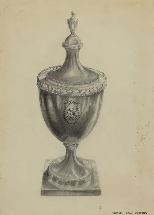 Framed Print : Silver Sugar Bowl, 1935 / 1942. Creator: Francis Law Durand Framed Print : Silver Sugar Bowl, 1935 / 1942. Creator: Francis Law Durand