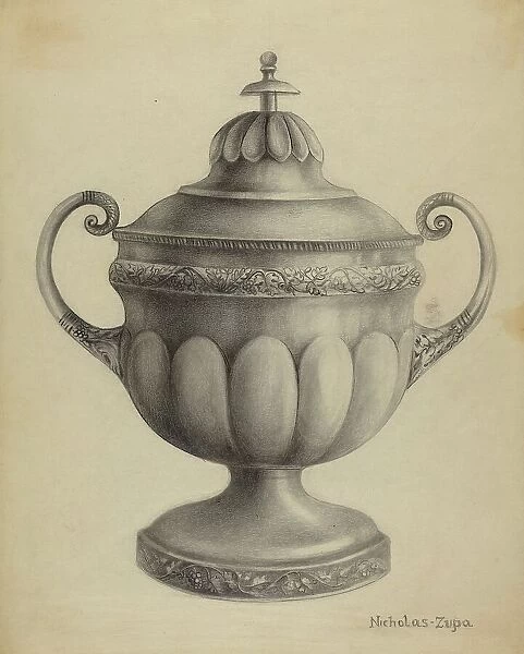 Silver Sugar Bowl, 1936. Creator: Nicholas Zupa