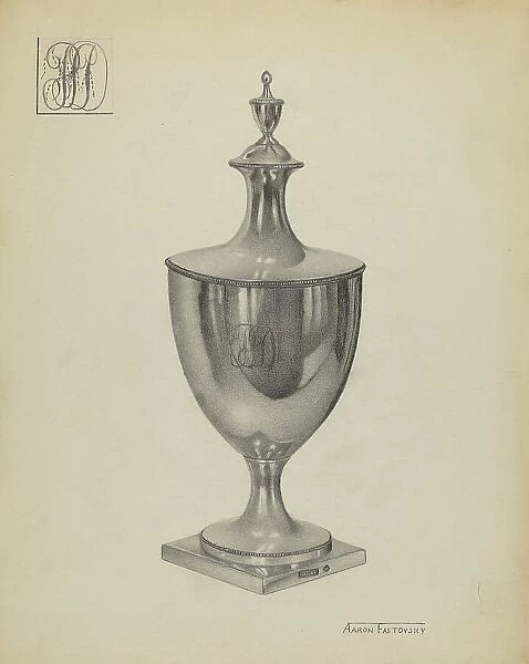 Silver Sugar Bowl, c. 1936. Creator: Aaron Fastovsky