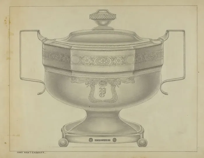 Framed Print : Silver Sugar Bowl, c. 1936. Creator: Bernard Westmacott Framed Print : Silver Sugar Bowl, c. 1936. Creator: Bernard Westmacott