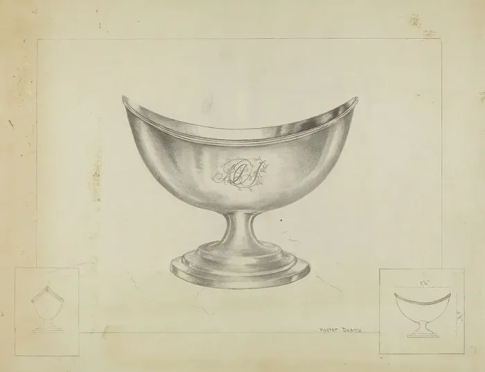 Framed Print : Silver Sugar Bowl, c. 1936. Creator: Hester Duany Framed Print : Silver Sugar Bowl, c. 1936. Creator: Hester Duany