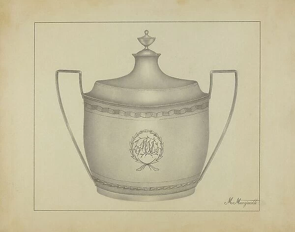 Silver Sugar Bowl, c. 1937. Creator: Matthew Mangiacotti