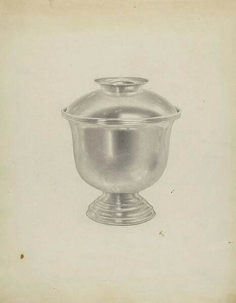 Silver Sugar Bowl, c. 1938. Creator: Michael Fenga