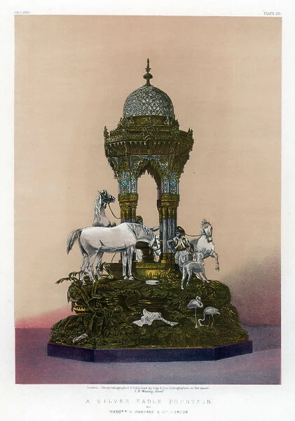 A Silver Table Fountain, 19th century. Artist: John Burley Waring