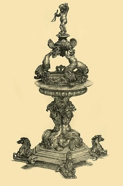 Silver table ornament, 1680-1699, (1881). Creator: Thomas Benjamin Kennington