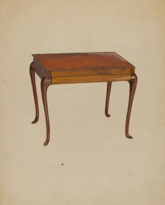Framed Print : Silver Table (Tea?), 1935 / 1942. Creator: Meyer Goldbaum Framed Print : Silver Table (Tea?), 1935 / 1942. Creator: Meyer Goldbaum
