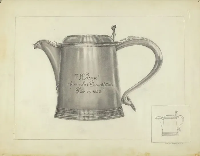 Framed Print : Silver Tankard, 1935 / 1942. Creator: Irene Malawicz Framed Print : Silver Tankard, 1935 / 1942. Creator: Irene Malawicz