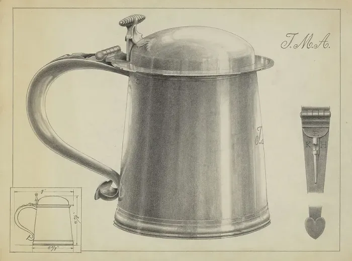 Framed Print : Silver Tankard, 1935 / 1942. Creator: Simon Weiss Framed Print : Silver Tankard, 1935 / 1942. Creator: Simon Weiss
