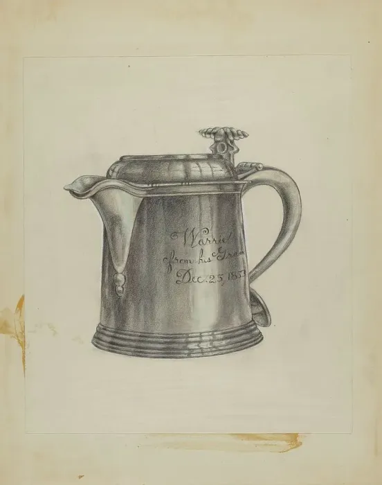 Framed Print : Silver Tankard, 1935 / 1942. Creator: Unknown Framed Print : Silver Tankard, 1935 / 1942. Creator: Unknown