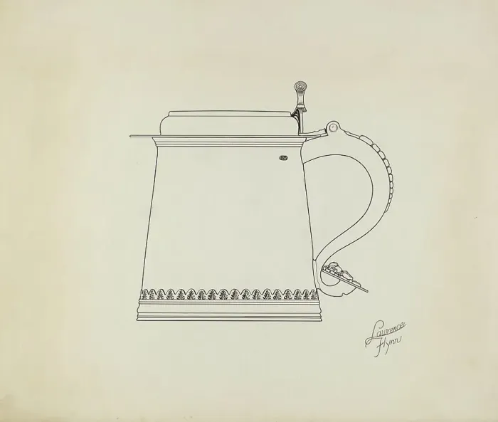 Framed Print : Silver Tankard, 1938. Creator: Lawrence Flynn Framed Print : Silver Tankard, 1938. Creator: Lawrence Flynn