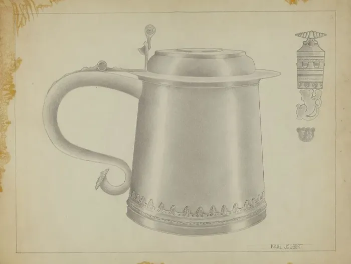 Framed Print : Silver Tankard, c. 1936. Creator: Karl Joubert Framed Print : Silver Tankard, c. 1936. Creator: Karl Joubert