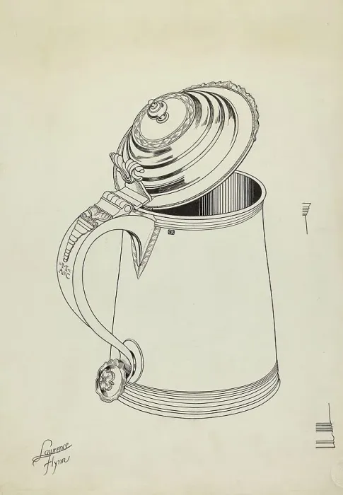 Framed Print : Silver Tankard, c. 1936. Creator: Lawrence Flynn Framed Print : Silver Tankard, c. 1936. Creator: Lawrence Flynn