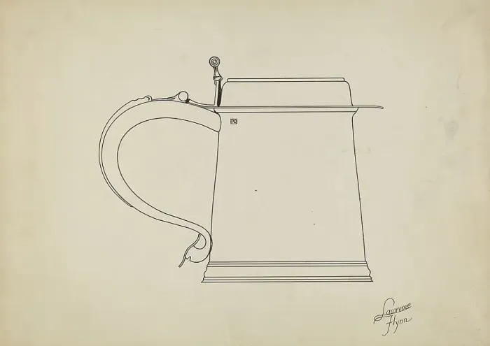 Framed Print : Silver Tankard, c. 1936. Creator: Lawrence Flynn Framed Print : Silver Tankard, c. 1936. Creator: Lawrence Flynn