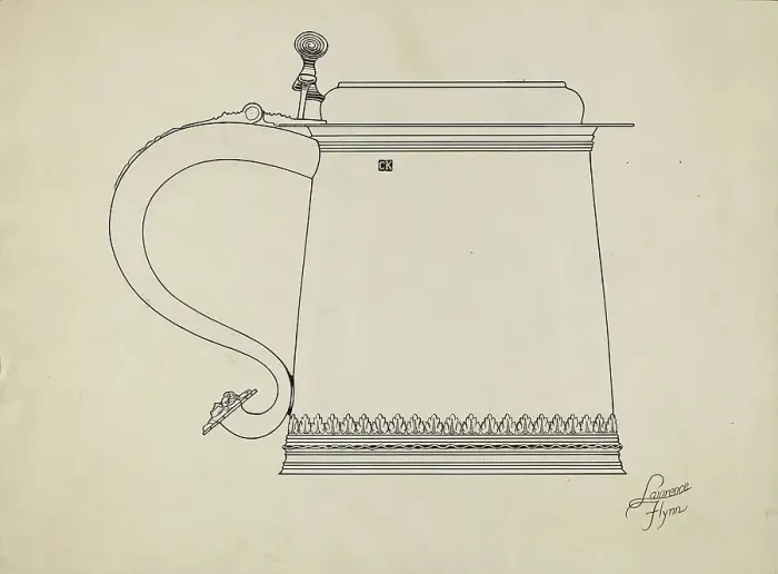 Framed Print : Silver Tankard, c. 1936. Creator: Lawrence Flynn Framed Print : Silver Tankard, c. 1936. Creator: Lawrence Flynn