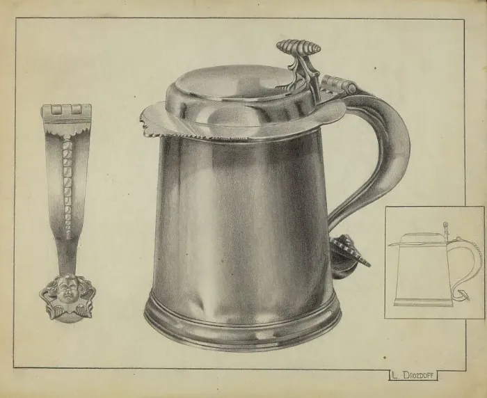 Framed Print : Silver Tankard, c. 1936. Creator: Leo Drozdoff Framed Print : Silver Tankard, c. 1936. Creator: Leo Drozdoff