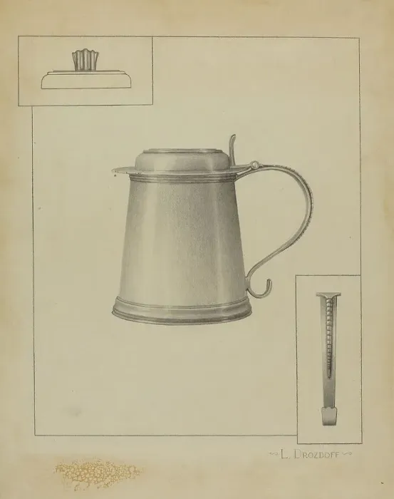 Framed Print : Silver Tankard, c. 1936. Creator: Leo Drozdoff Framed Print : Silver Tankard, c. 1936. Creator: Leo Drozdoff