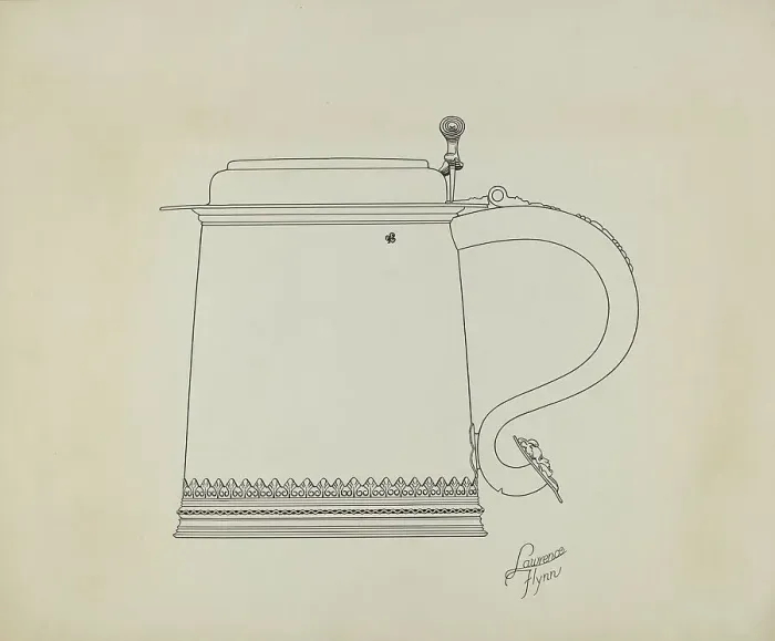 Framed Print : Silver Tankard, c. 1938. Creator: Lawrence Flynn Framed Print : Silver Tankard, c. 1938. Creator: Lawrence Flynn