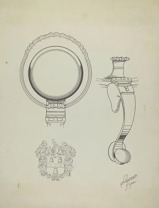 Framed Print : Silver Tankard: Details, c. 1938. Creator: Lawrence Flynn Framed Print : Silver Tankard: Details, c. 1938. Creator: Lawrence Flynn