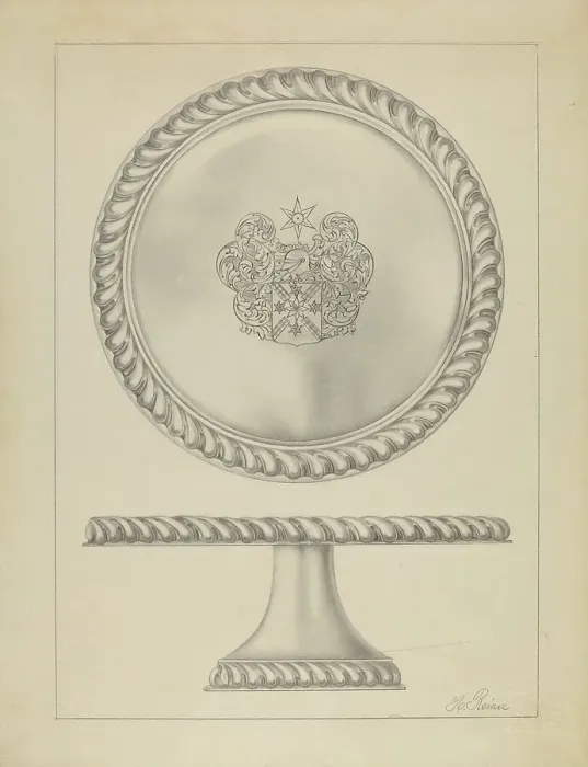Framed Print : Silver Tazza, c. 1936. Creator: Horace Reina Framed Print : Silver Tazza, c. 1936. Creator: Horace Reina