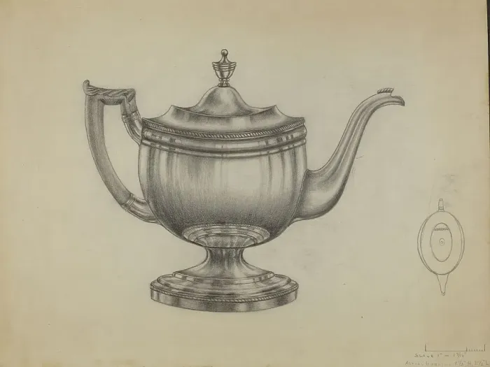 Framed Print : Silver Teapot, 1935 / 1942. Creator: Gerald Bernhardt Framed Print : Silver Teapot, 1935 / 1942. Creator: Gerald Bernhardt