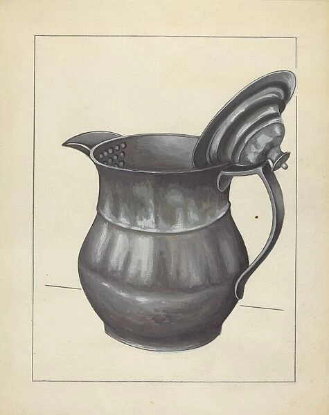 Silver Teapot, c. 1936. Creator: Jules Lefevere
