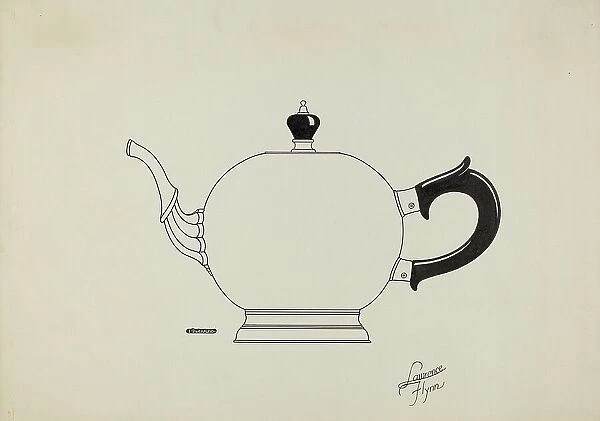 Silver Teapot, c. 1936. Creator: Lawrence Flynn