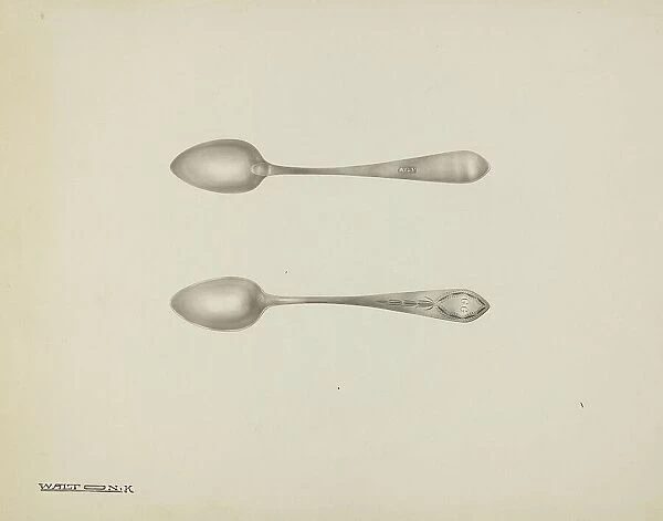 Silver Teaspoon, c. 1939. Creator: Kalamian Walton