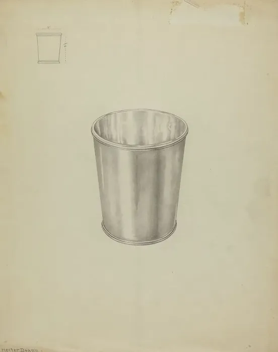 Framed Print : Silver Tumbler, c. 1937. Creator: Hester Duany Framed Print : Silver Tumbler, c. 1937. Creator: Hester Duany