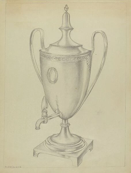 Silver Urn, c. 1936. Creator: Hester Duany