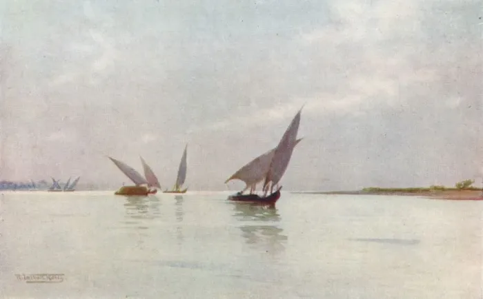 Framed Print : A Silvery Day on the Nile, c1880, (1904). Artist: Robert George Talbot Kelly