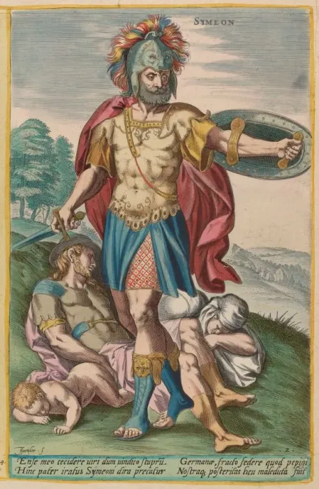 Framed Print : Simeon, c. 1585. Creator: Johann Sadeler I Framed Print : Simeon, c. 1585. Creator: Johann Sadeler I