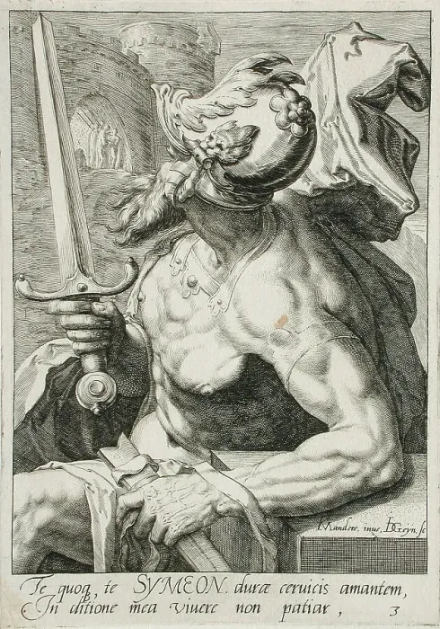 Framed Print : Simeon, c1590. Creator: Jacques de Gheyn II Framed Print : Simeon, c1590. Creator: Jacques de Gheyn II