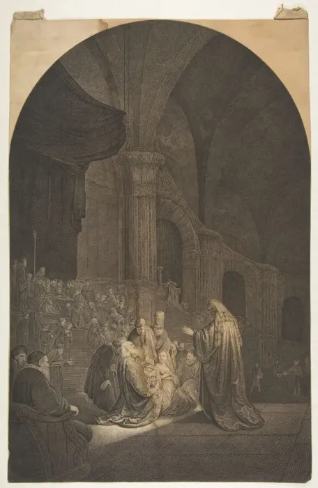 Framed Print : Simeon in the Temple. n. d. Creator: Jean Pierre de Frey Framed Print : Simeon in the Temple. n. d. Creator: Jean Pierre de Frey