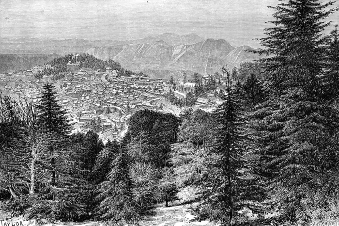 Framed Print : Simla, India, 1895. Artist: Bertrand Framed Print : Simla, India, 1895. Artist: Bertrand